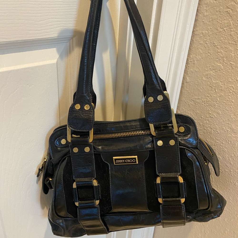 Jimmy Choo Lambskin black/gold women’s handbag